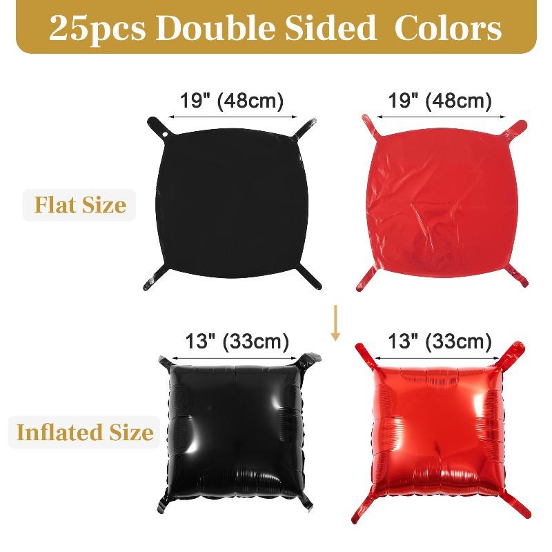 Multi-Color Double-sided Square Block DIY Background Wall Aluminum Film Balloons for Birthday Parties Wedding Background