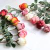 Simulation Flower Vibrant Color Thicker Petals Non-Withering Realistic Looking Bent Freely Decorative Fine Texture Single Branch Artificial Rose