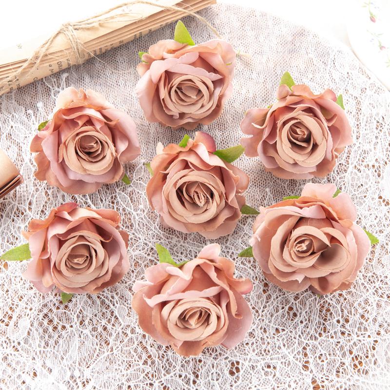 

Silk Artificial Flower Rose Home Room Vase Festival Outdoor Garden Arch Wall Diy Photography Prop Gifts Scrapbook Wedding Wreath 20 pcs