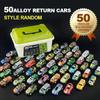 "Green Tin Pull-Back Metal Car Set for Kids"