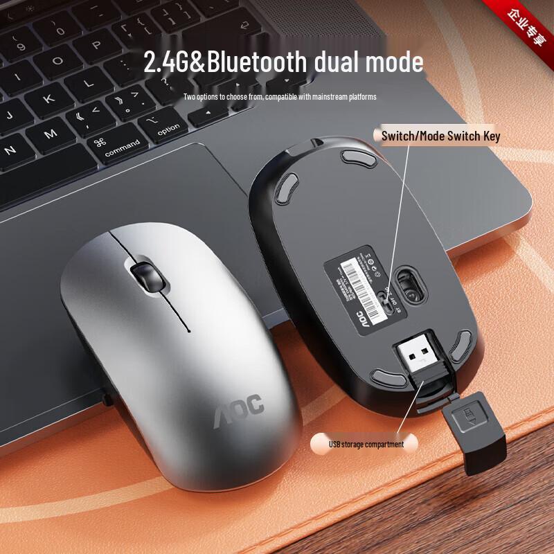 AOC KM600 Dual-Mode Wireless Bluetooth Keyboard and Mouse Combo