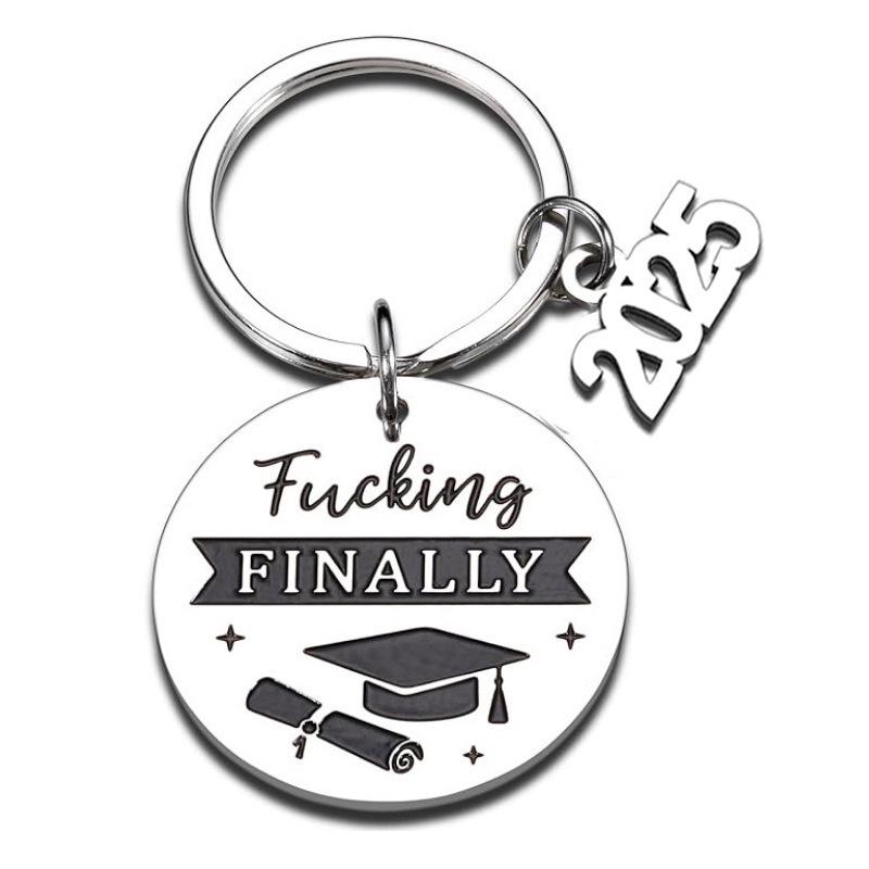 Stainless Steel Keychain for 2025 Graduation - University & High School Senior Gift In European and American Style