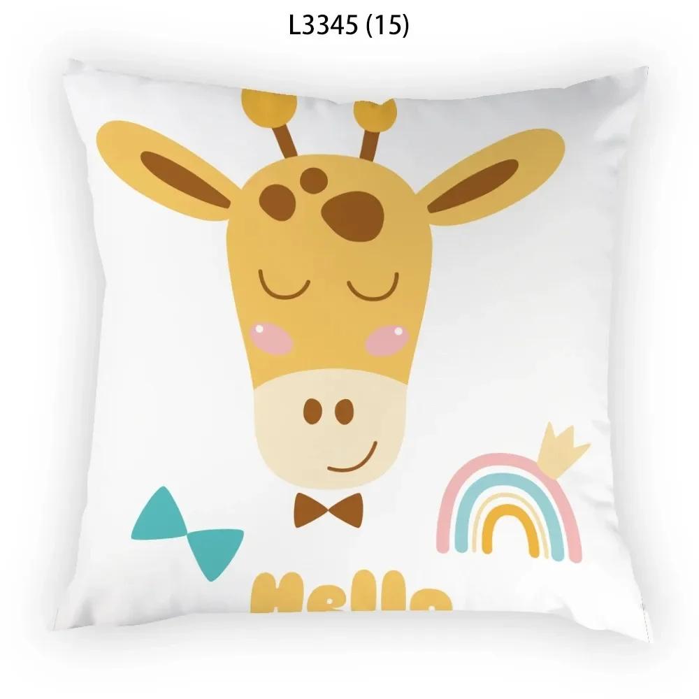 

Cartoon Giraffe Simple Decoration Office Sofa Cushion Cover Luxury Home Decoration Cushion Cover 66x66cm