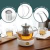 VKCHEF Teapot, Heat-Resistant Glass Kyusu (Kyusu), Transparent, 1000ml Large Capacity, Stainless Steel, with Tea Strainer, Suitable for Direct Heat,