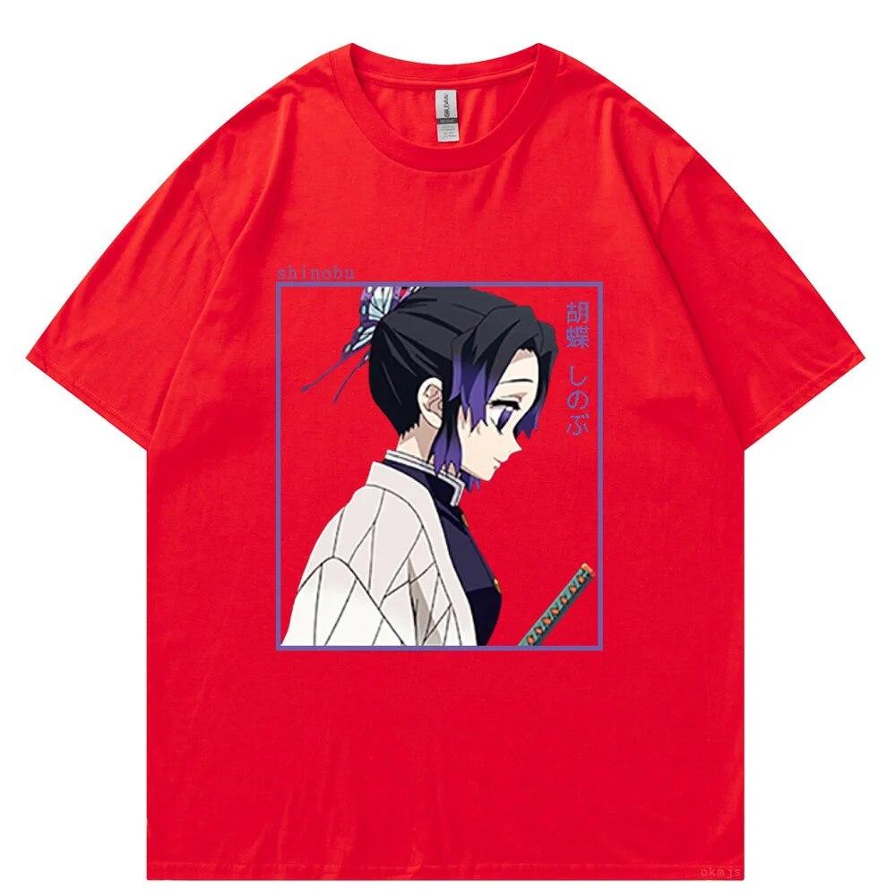 Hot Japanese Anime Demon Cotton T Shirt Unisex Kawaii Kimetsu No Yaiba Graphic Tees Tanjirou Kamado Unisex Tops Funny Tshirt Unisex