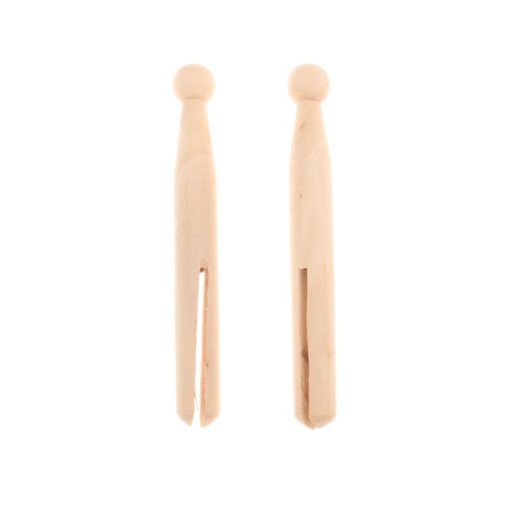 10 Stück Natürliche Holz-Wäscheklammern Holz Vintage Klammer Puppe Party Basteln