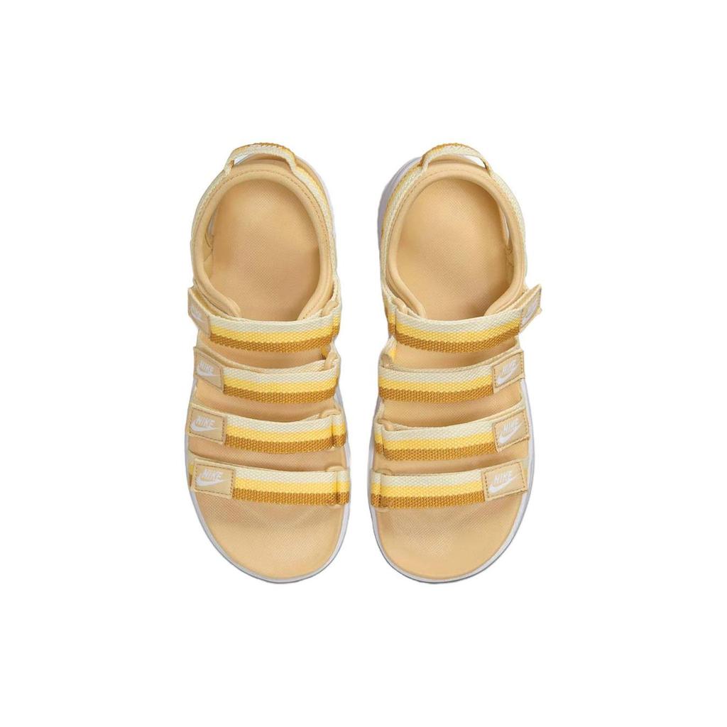 Nike Icon Classic Non-Slip Durable Sports Sandals Women Sandals White Yellow DH0223-200
