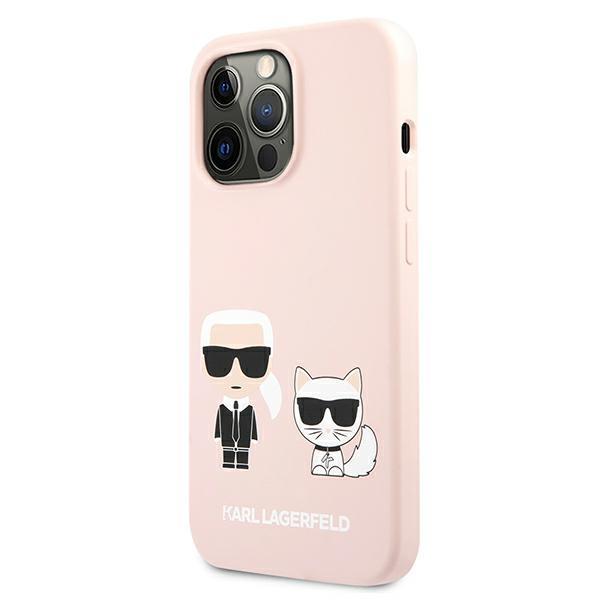 Karl Lagerfeld KLHCP13LSSKCI iPhone 13 Pro / 13 6.1" hardcase light pink Silicone Karl & Choupette