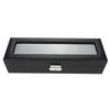 Watch Gift Box, 6 Grid PU Carbon   Lther Watch Case Watch Box