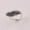 Retro Angel Wings Ring For Men Women Silver Color Punk Gothic Open Ring Handmade Designer  Unisex Accessories Lovers Gift