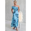 Ganzjahres-Slim-Fit Ins Wind-Mesh-Druck Hüftumschließendes Slim-Fit Schulterkleid 76