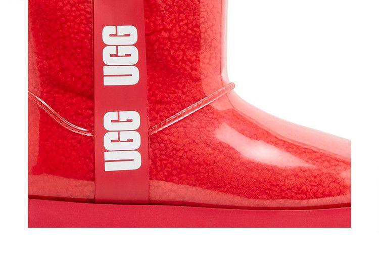 Women's Boots UGG Classic Clear Mini Boot Hibiscus Pink (Women's) Hibiscus Pink/White