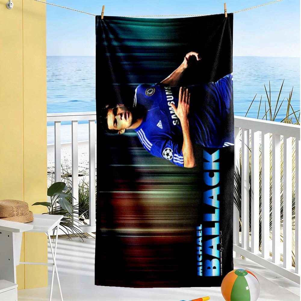 Michael Ballack Soccer Action Beach Towel High Absorbency & Quick-Dry Comfortable Lightweight
