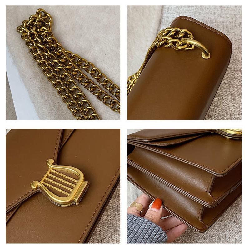 Dámský batoh Advanced Sense Malý design Sense Chain Messenger Bag Neformální retro taška přes rameno Jednoduché a všestranné čtvercové tašky