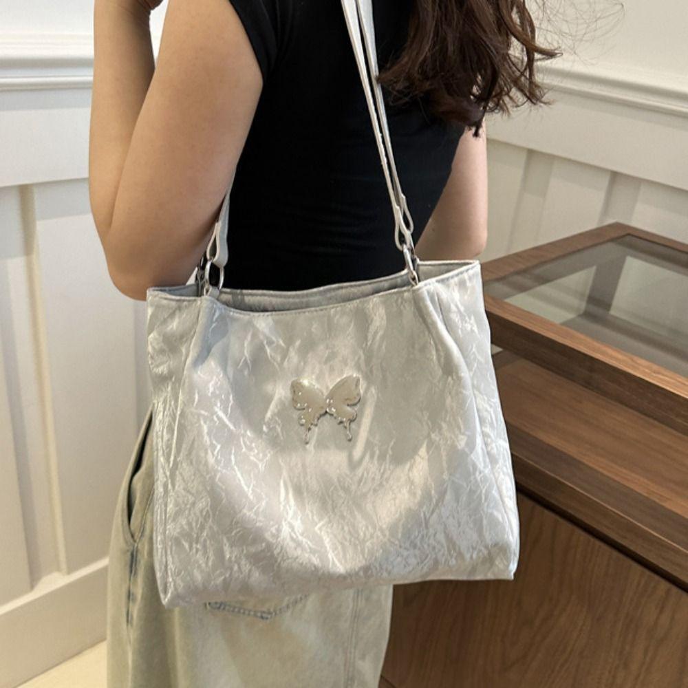 Korean Style Sweet Shoulder Bag Doll Pendant Luxury Handbag Trendy Underarm Tote Bag  Outdoor