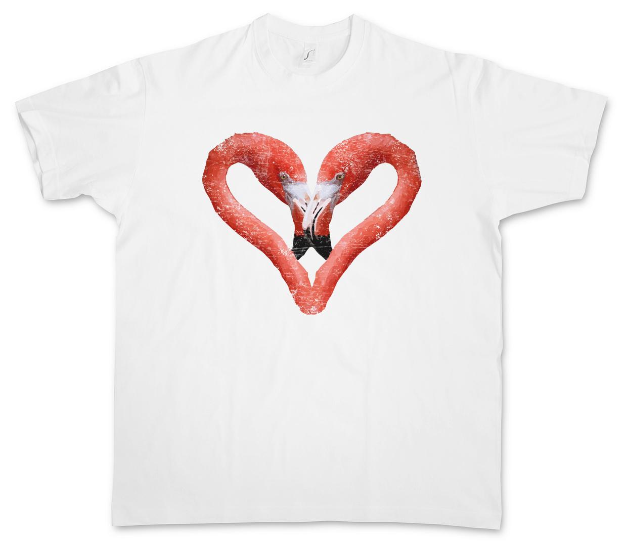 

FLAMINGO HEART I T-Shirt Mens Womens Tees Top Love Princess Flamingos Wildlife Fairies Pink Rosa L