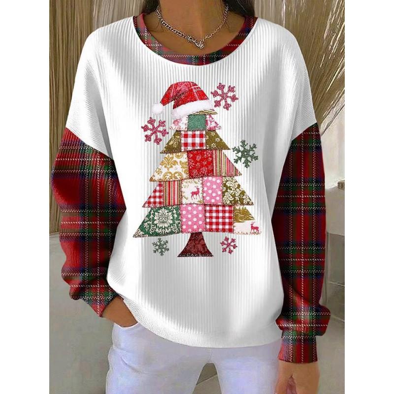 Christmas 3D Print Pullover Hoodie Womens Streetwear Loose Fit