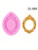 4 Style Silicone Frame Chocolate Mold,Baroque Style Clay Molds Fondant,Frame Mold for Crafts,Baking,Cupcake Topper,Decoration