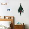 Wall Hanging Tapestry with 17 Accessories Manual Braided Bohemian Style Hollow Out Dorm Home Hotel Wall Decoration Christmas Tree Hanging Pendant