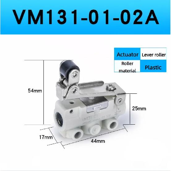 Pneumatischer Schalter Zwei-Positionen Drei-Wege Mechanisches Ventil Rollen Handbetätigte Ventile VM131-01-01A