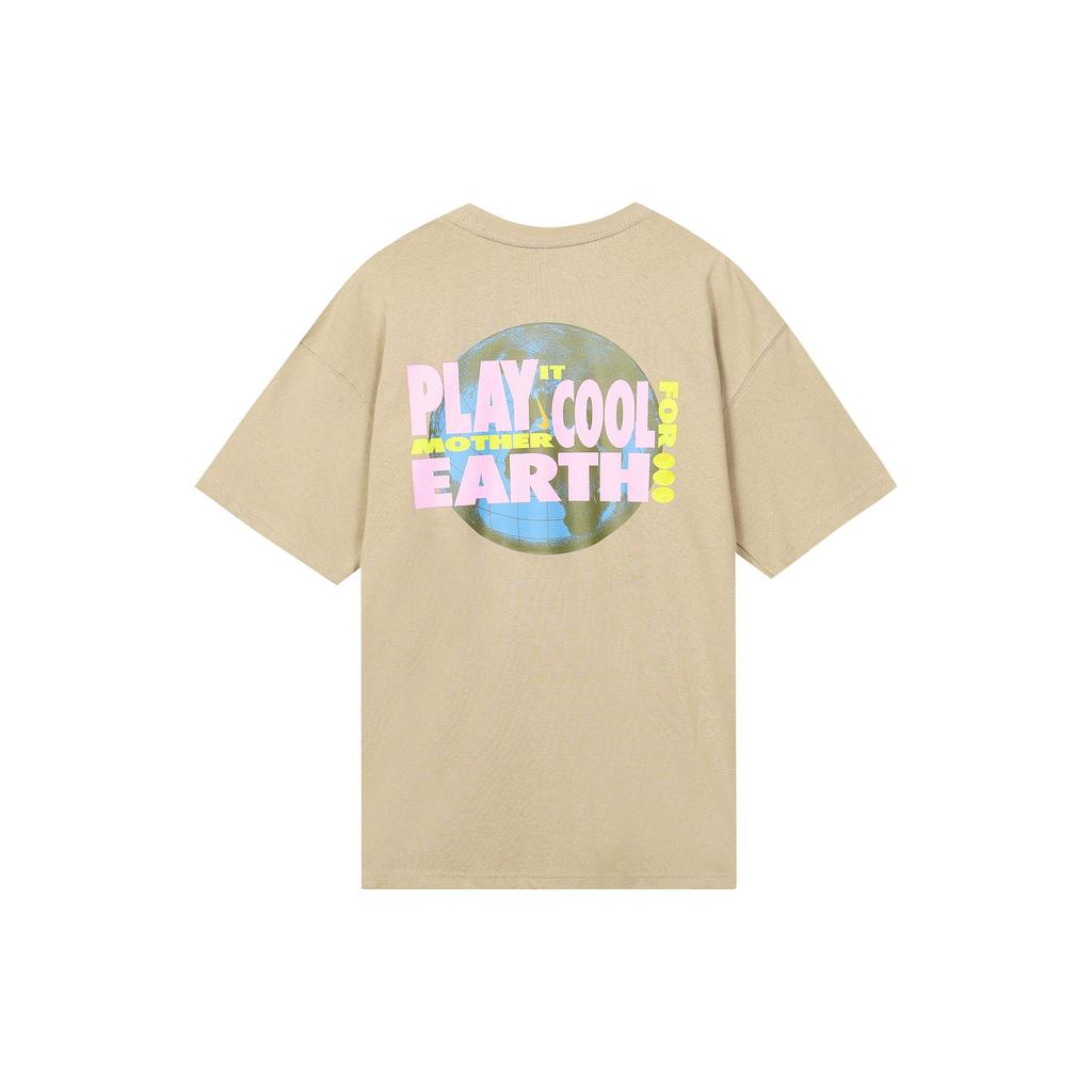 Nike Sportswear Earth Print Vintage Crew Neck Short Sleeve T-Shirt With Drop Shoulders Men Tops Khaki FB9812-247