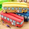 Large Capacity Cute Pencil Bag Creative Cartoon School Bus Children's Gift Office School Supplies Canvas Pencils Box Stationery