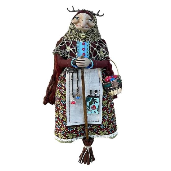 Automobile Pendant Handmade Kitchen Witch Doll Multipurpose Halloween Witch Figurine Luck Charm Home Decoration