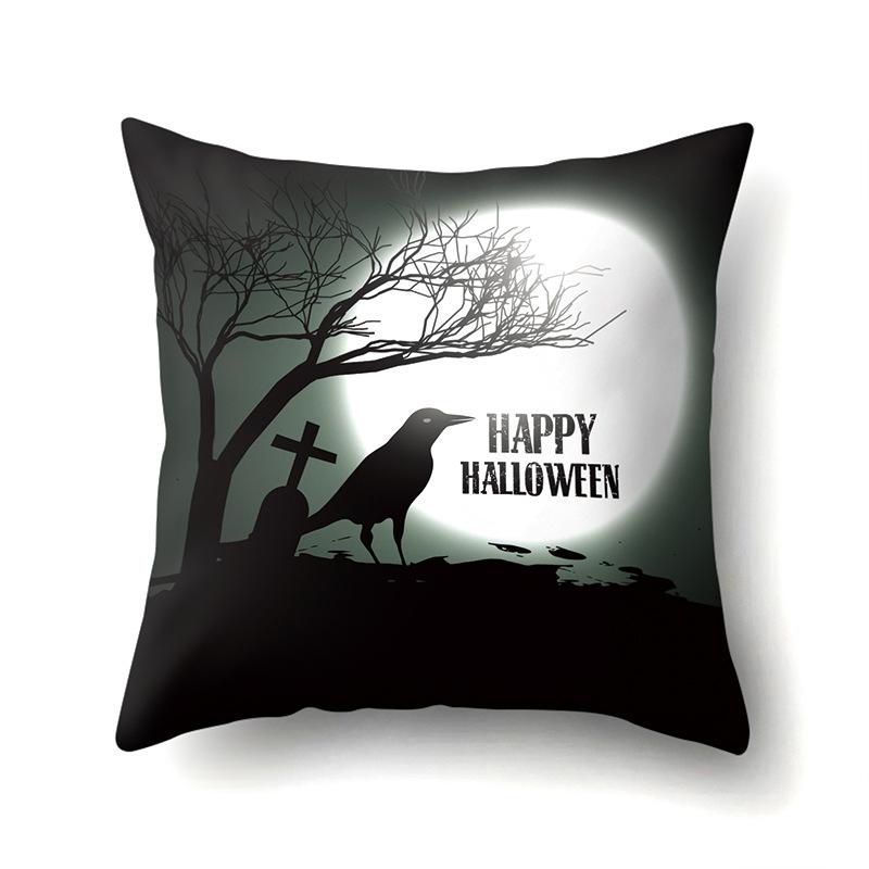 Halloween Polyester Kissenbezug Auto Lendenkissen Kürbis Sofa Kissenbezug Heim Wohnzimmer Kissenbezug