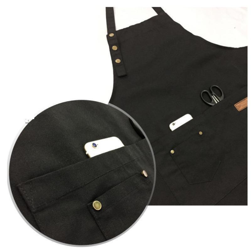 Kitchen Apron for Women Men Chef Work for Grill Restaurant Bar Shop Cafes Beauty Nails Studios Uniform