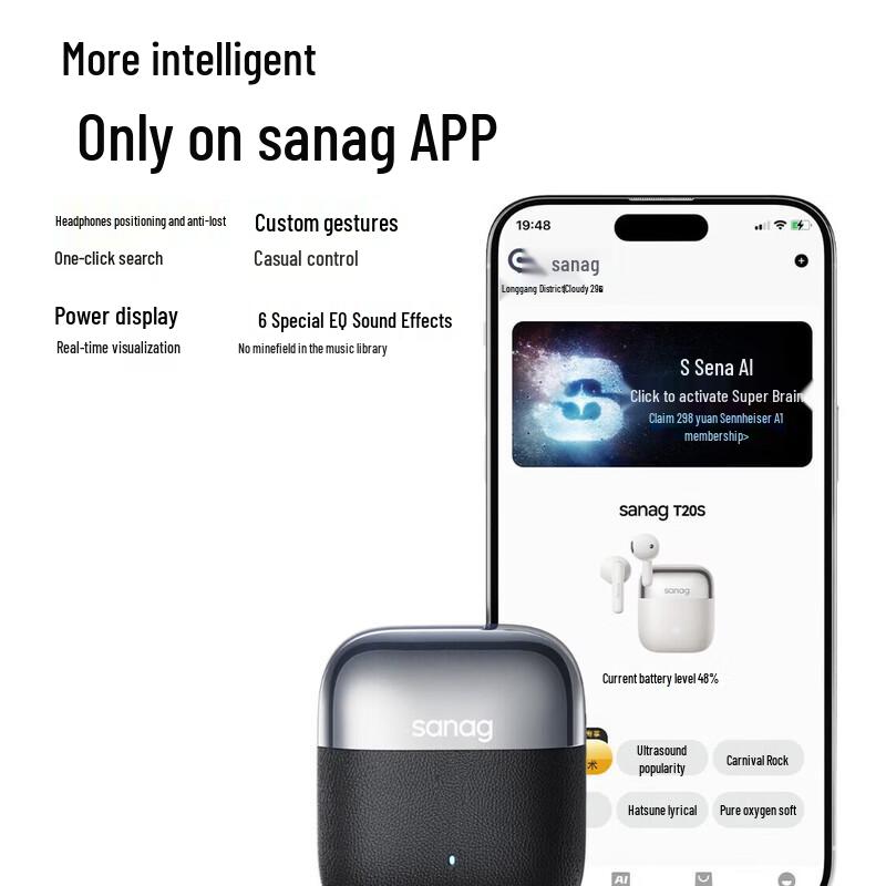Sanag T20S Half-in-Ear True Wireless Bluetooth Earbuds