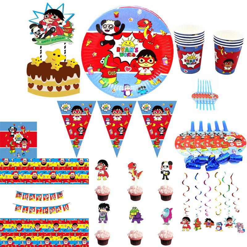 Ryans Party Decoration Tableware Paper Plate Banners Birthday Kids