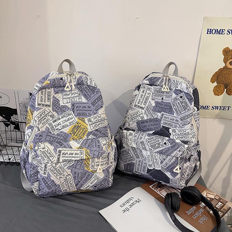 Schoolbag spring trend new large capacity simple small fresh backpack leisure student backpack outdoor travel backpack