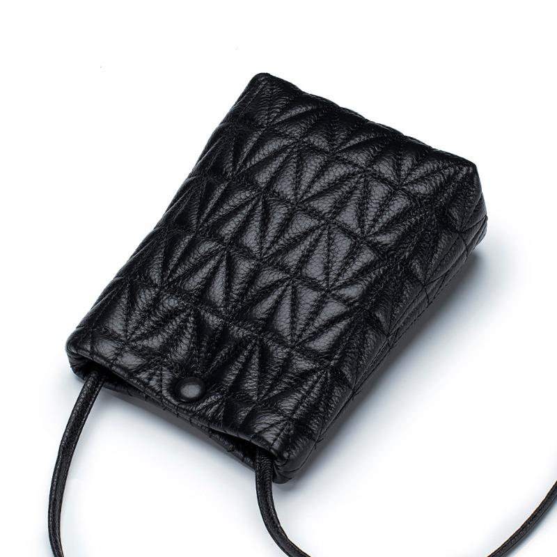 New leather mobile phone messenger bag simple women s casual shoulder small bag ins soft leather mini mobile phone bag women
