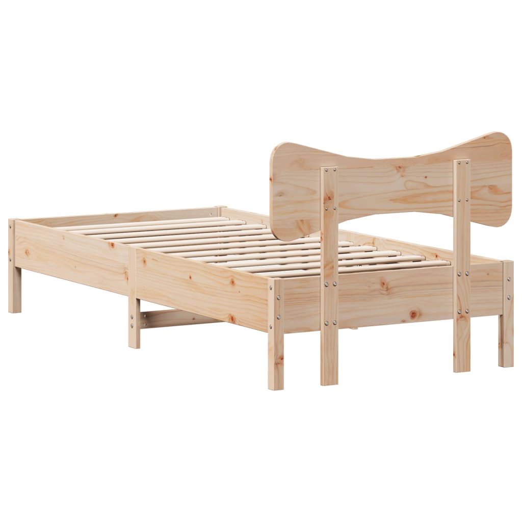 Solid Wood Bed Without Mattress 75 X 190 Cm Pine Wood