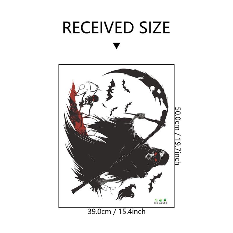 3D Floor Wall Stickers Scary Ghost Halloween Removable Interior Decoration Scary Atmosphere Bar Party Spooky Decoration Props