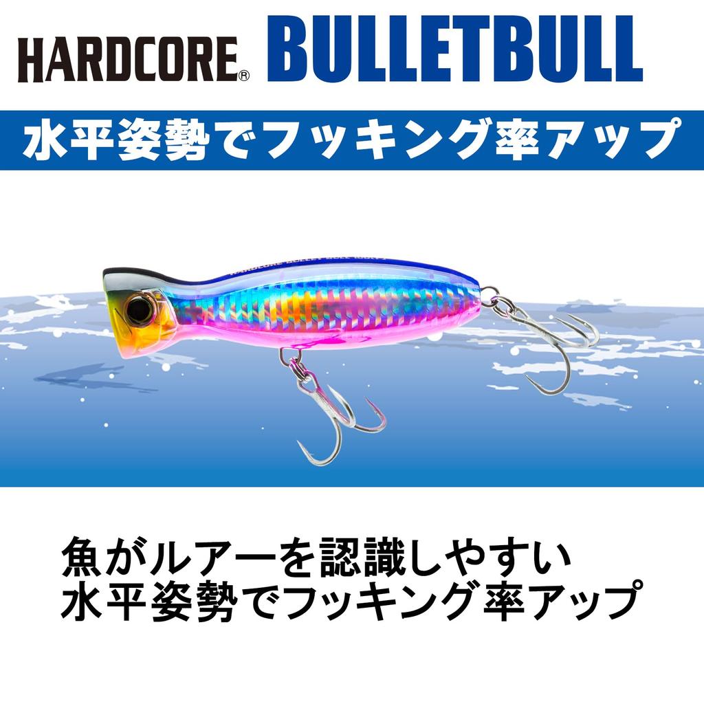 DUEL HARDCORE Lure Popper Hardcore Bullet Bull 100mm 30g Clear Bluefish Shore Offshore (F) Weight