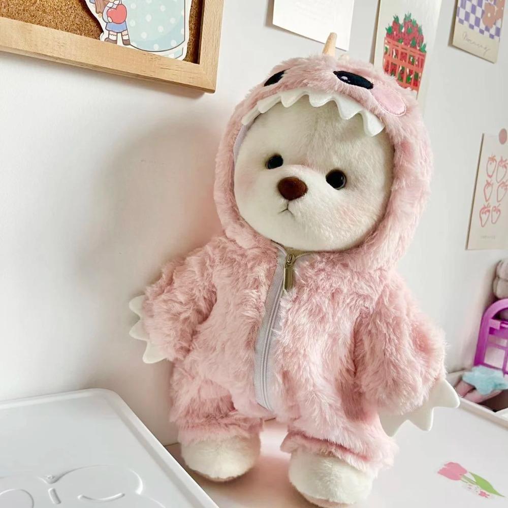 30cm Mittlere Lena Bär Puppe Kleidung Grüner Dinosaurier Overall Rosa Dinosaurier Anzug Teddybär Ersatzkleidung Puppen Zubehör
