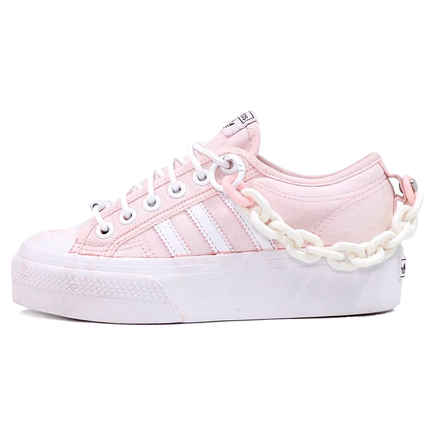 

Adidas Originals Nizza Trek Skateboard Shoes Women s Low Top Pink/White FV5322(Team25-XSC) 39⅓