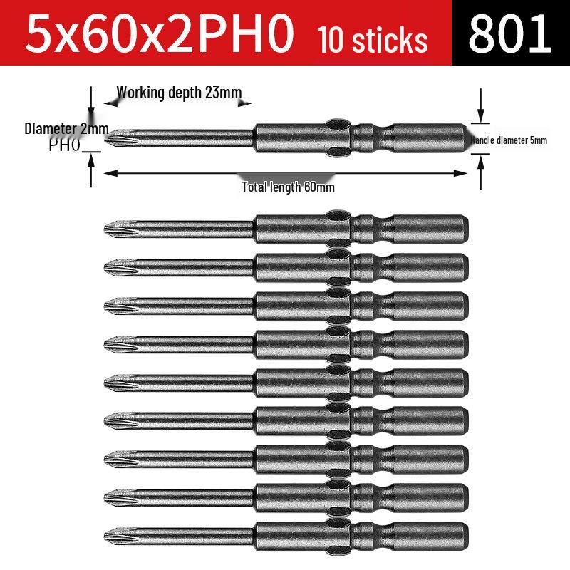 802 & 801 Elektrische Schraubendreherbits, 800 Magnetischer S2-Bit, 6mm Schraubendreherbit, 5 Verlängerte, 4 Bohrer