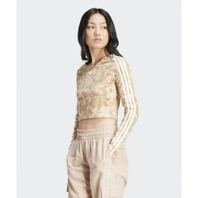 Aop 3s Crop Top   Beige Iy0780