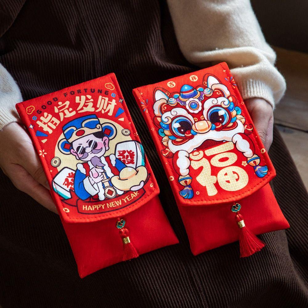 Chinese 2025 Snake Year Red Envelopes Blessing Money Packing Bag New Year Gifts