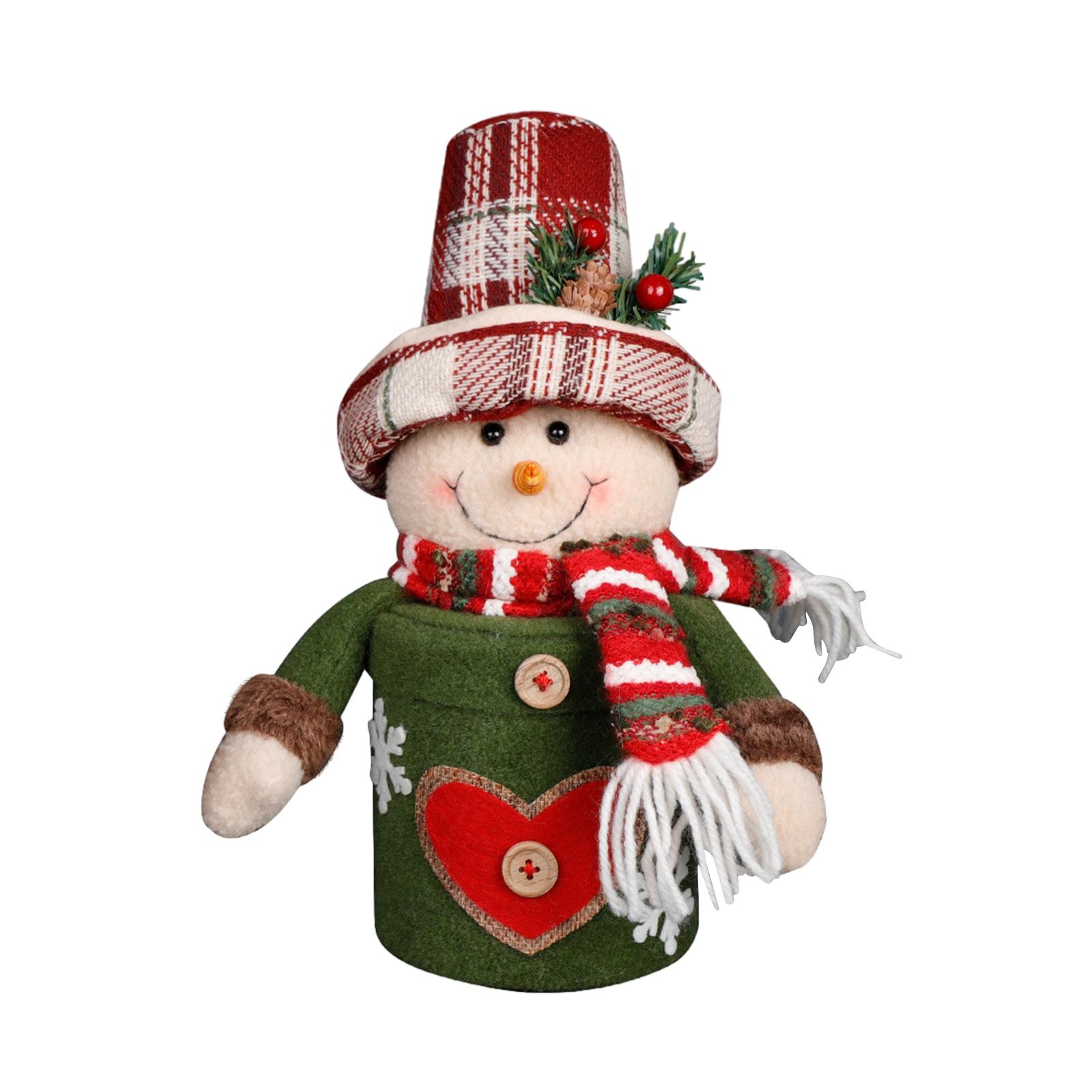 

Рождественская коробка для конфет, подарочная банка, украшение на Рождественский сочельник, коробка для яблок, банка с Санта-Клаусом и снеговиком, банка для яблок One Size