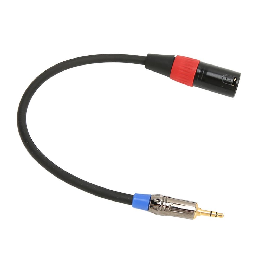 Male to Male 3PIN XLR Male to 3.5mm Cable Noise Reduction Microphone Balanced Cord  for Camera