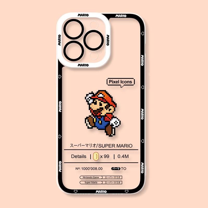 Husă Joc Super Mario Bros Pentru Iphone 15 Pro Max 16 11 14 13 12 X XS XR 7 8 Plus Husă Silicon Funda Transparentă