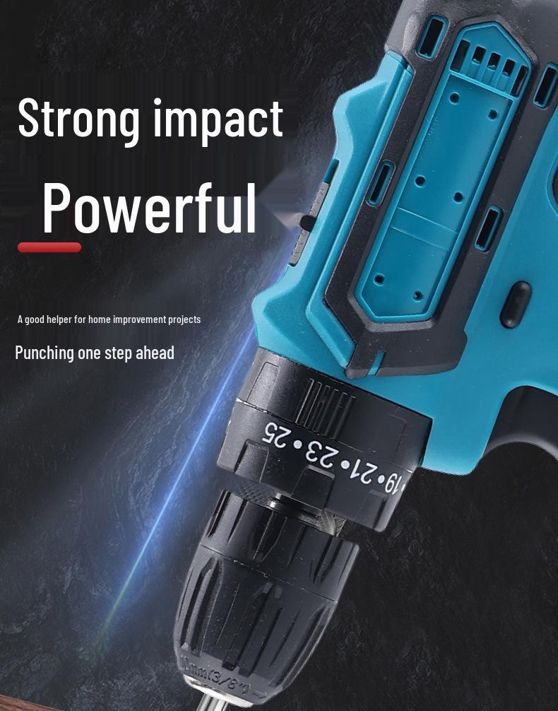 High-Power Multifunctional Lithium Electric Drill & Screwdriver Set