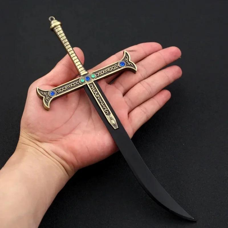 Anime surrounding Premium Dracule Mihawk's Sword Model Toy, 24cm/9.44 inches Zinc Alloy Metal, Non-Sharp, Perfect  for Collector