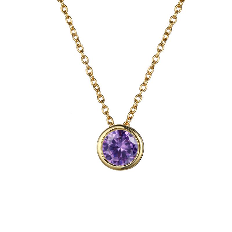 eManco Elegant Titanium Steel Diamond Clavicle Necklace for Women - Versatile, Non-Fading, Stainless Steel Pendant.