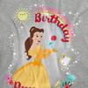 Beauty And The Beast Womens/Ladies Belle Chip Princess Heather Birthday T-Shirt