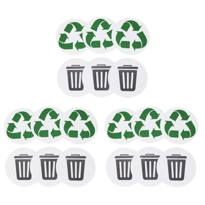 18 ks Recyklovatelná Ekologická Nálepka Odpad Recyklace Samolepicí Domácí Venkovní Vodotěsná Nálepka