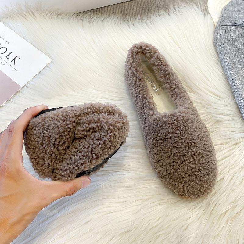 Women's Furry Velvet Lamb Wool Loafers - Autumn/Winter Large Size (41-43)